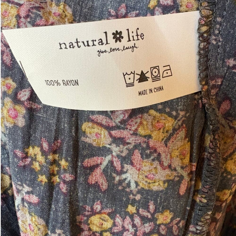 Natural Life Charlotte Long Cottage Boho Midi Dress Tiered - Embroidered size  L - Picture 9 of 12